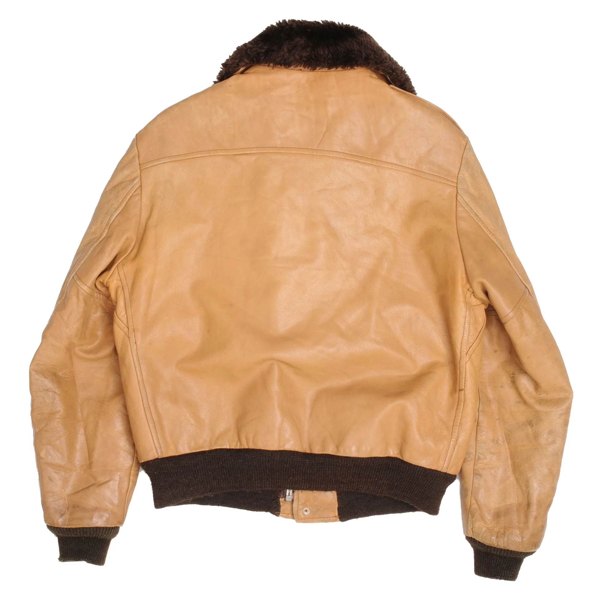 VINTAGE USAF US AIR FORCE COOPER 1970S G1 FLIGHT LEATHER JACKET SIZE 46