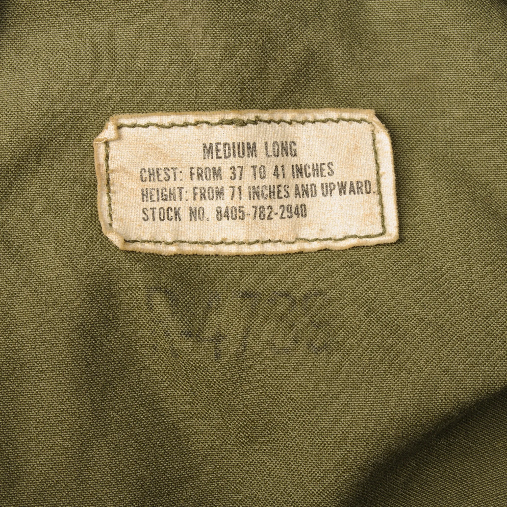 VINTAGE USAF US AIR FORCE M65 FIELD JACKET 1967 VIETNAM WAR SIZE MEDIUM LONG