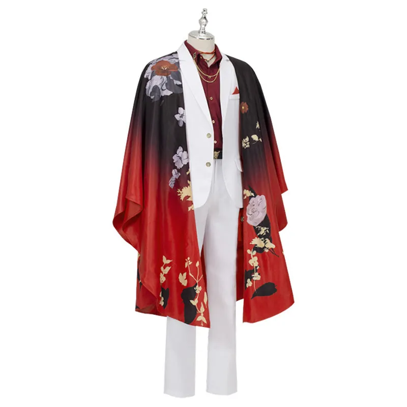 Virtual Youtuber Nijisanji Vox Akuma Cosplay Costume Vtuber Outfit Japanese Style Gallery Kimono White Suit