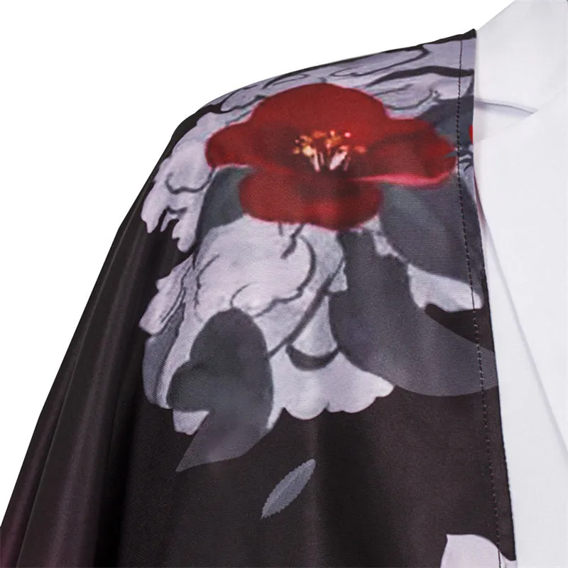 Virtual Youtuber Nijisanji Vox Akuma Cosplay Costume Vtuber Outfit Japanese Style Gallery Kimono White Suit