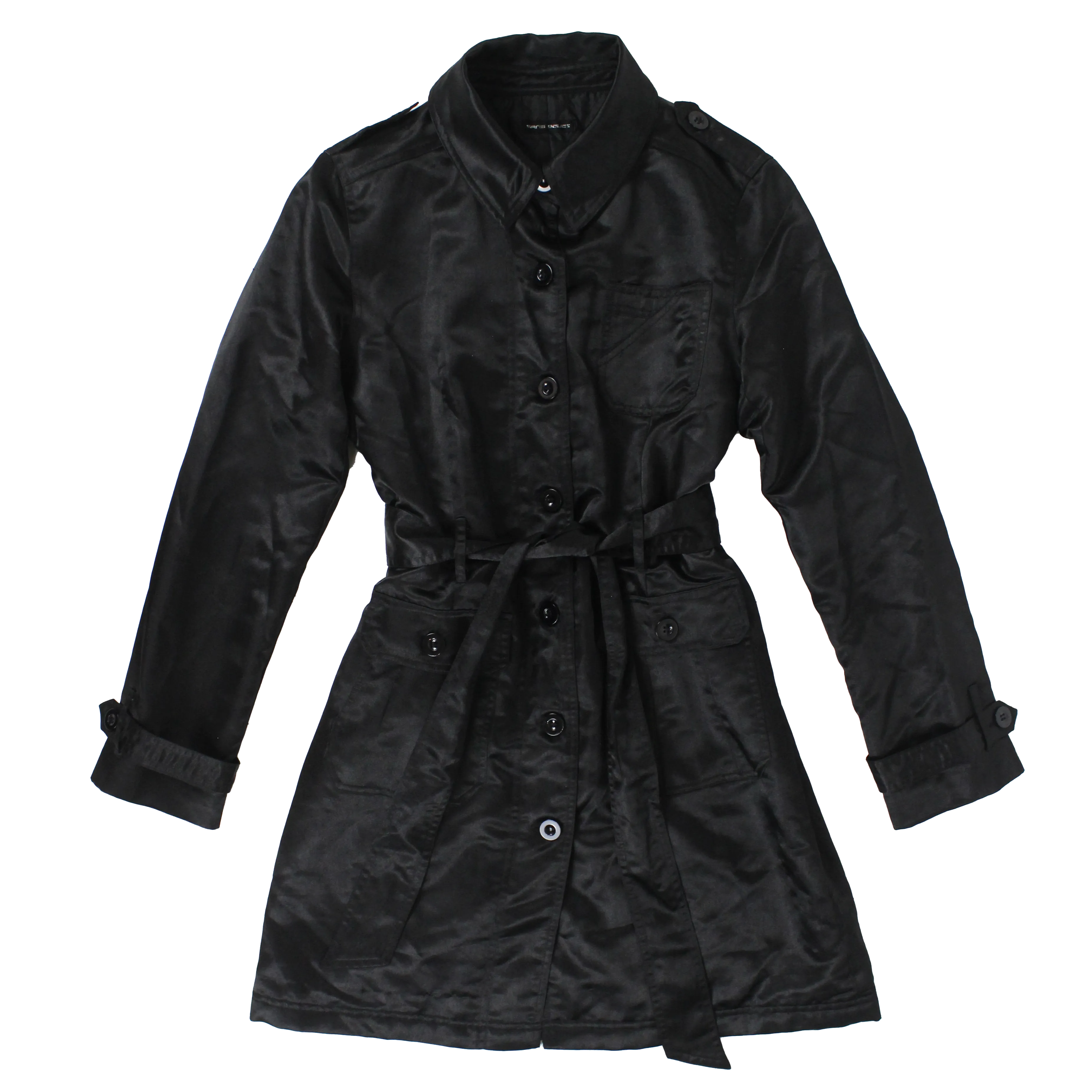 Y2K Satin Trench (S/M)