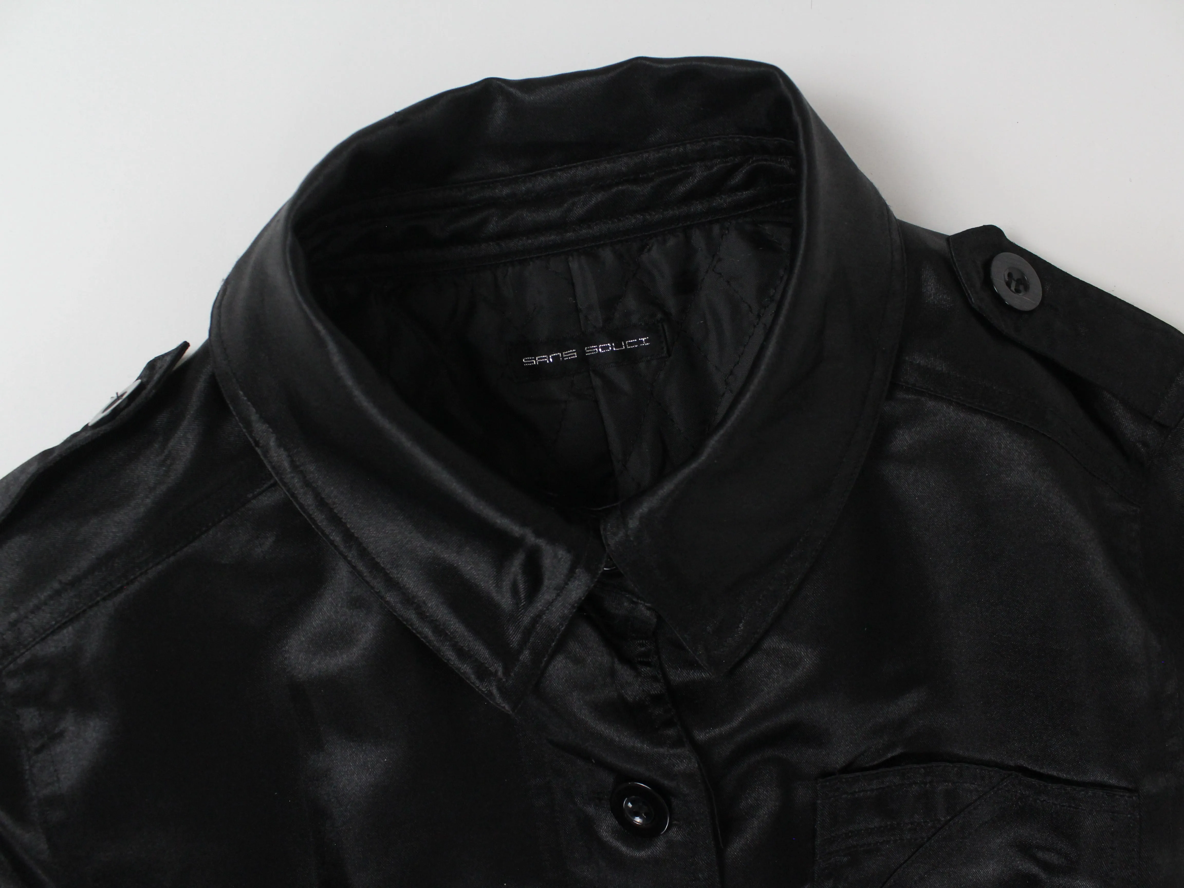 Y2K Satin Trench (S/M)