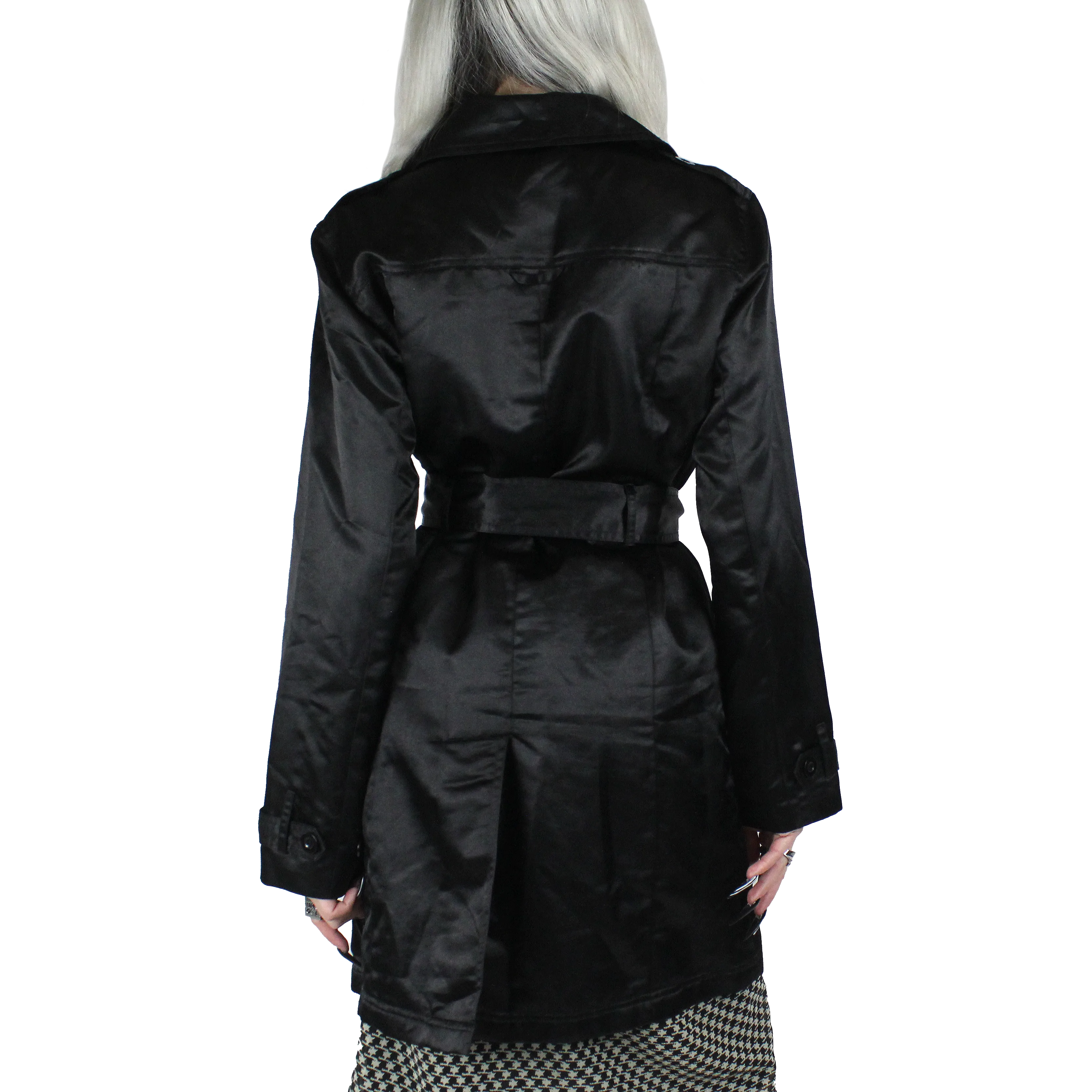 Y2K Satin Trench (S/M)