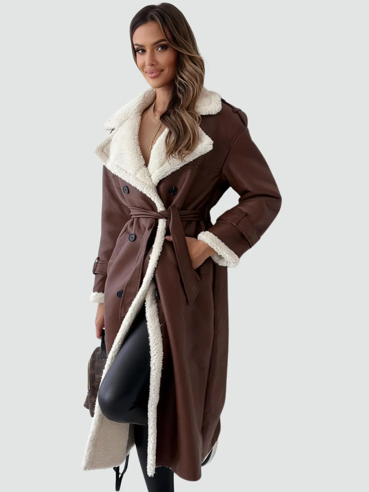 Zara - High Collar Wrap Coat