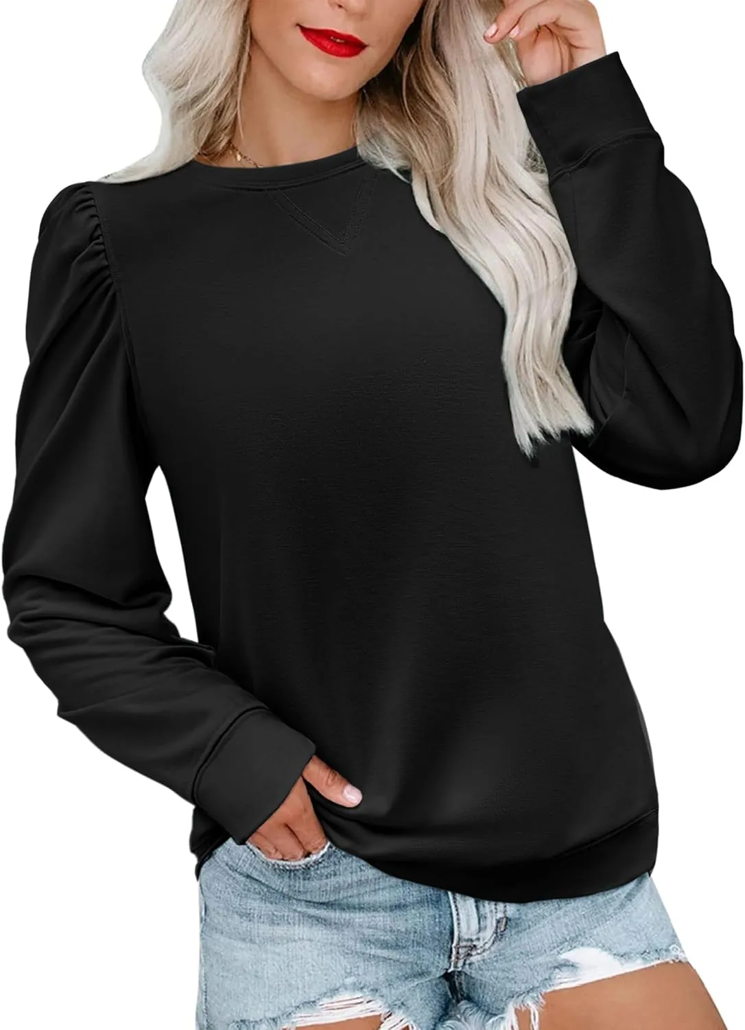 Zeagoo Tunic Tops for Women Casual Crew Neck Pullover