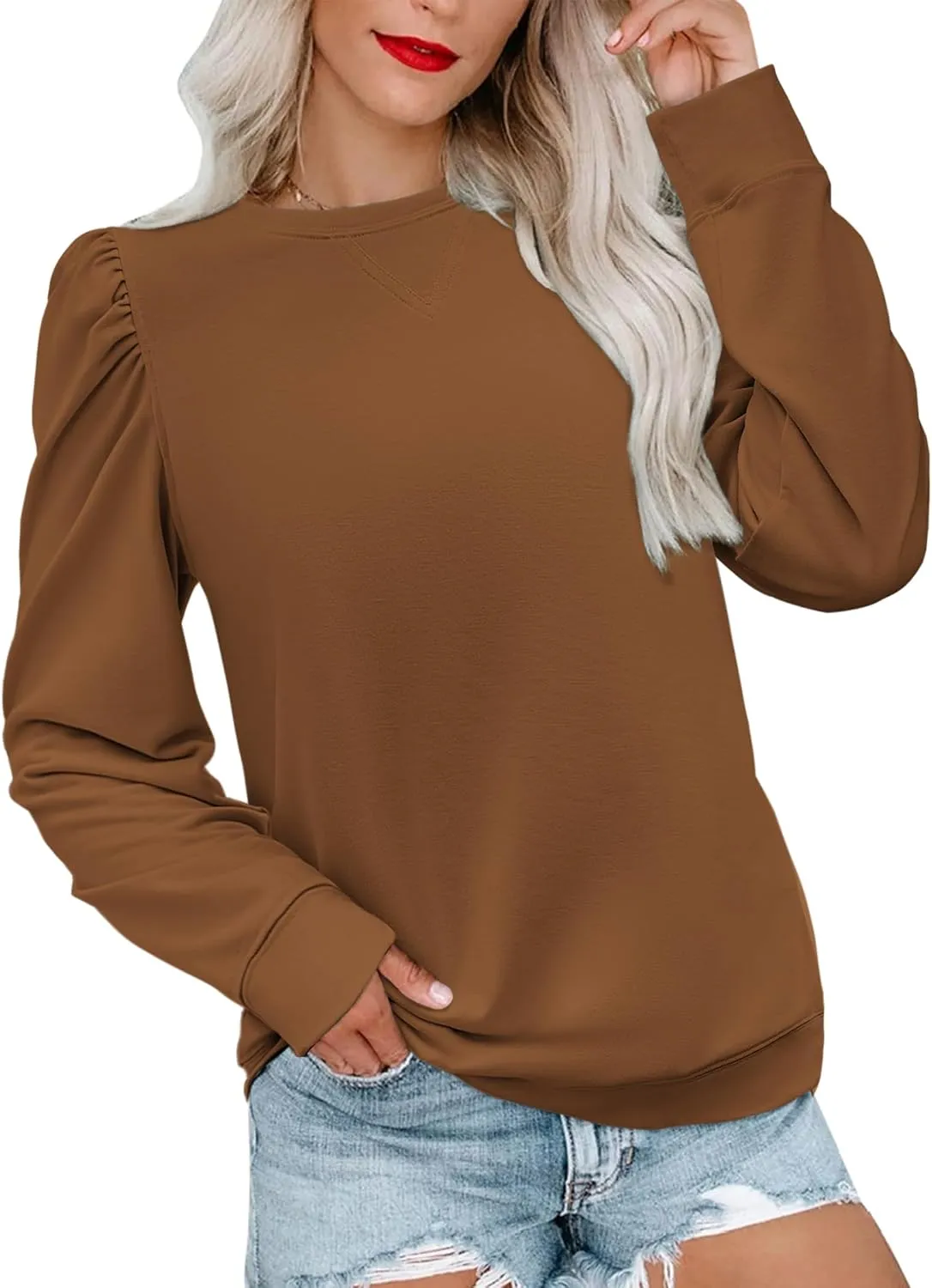 Zeagoo Tunic Tops for Women Casual Crew Neck Pullover