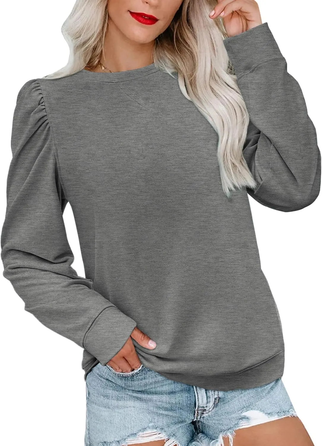 Zeagoo Tunic Tops for Women Casual Crew Neck Pullover