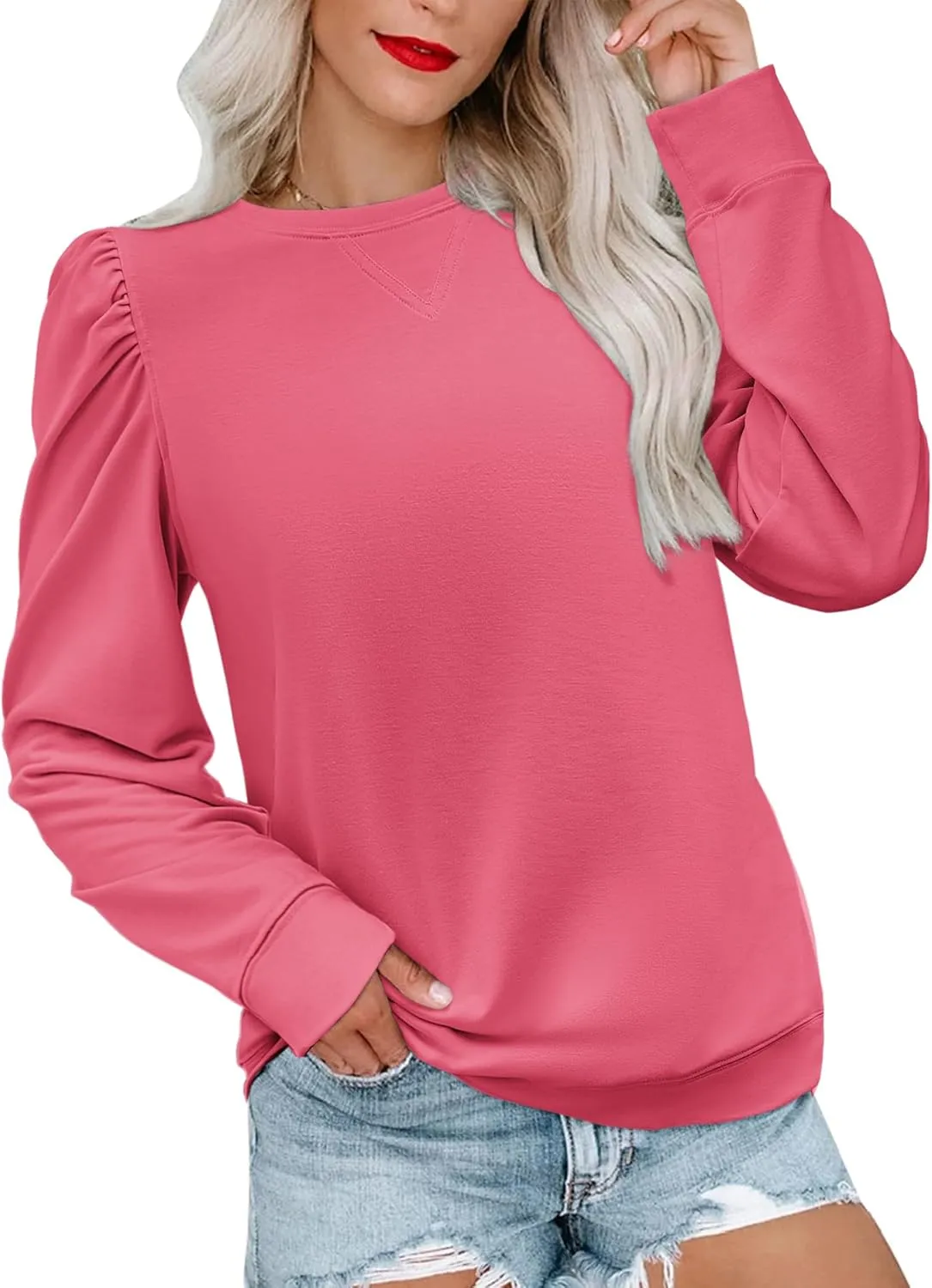 Zeagoo Tunic Tops for Women Casual Crew Neck Pullover