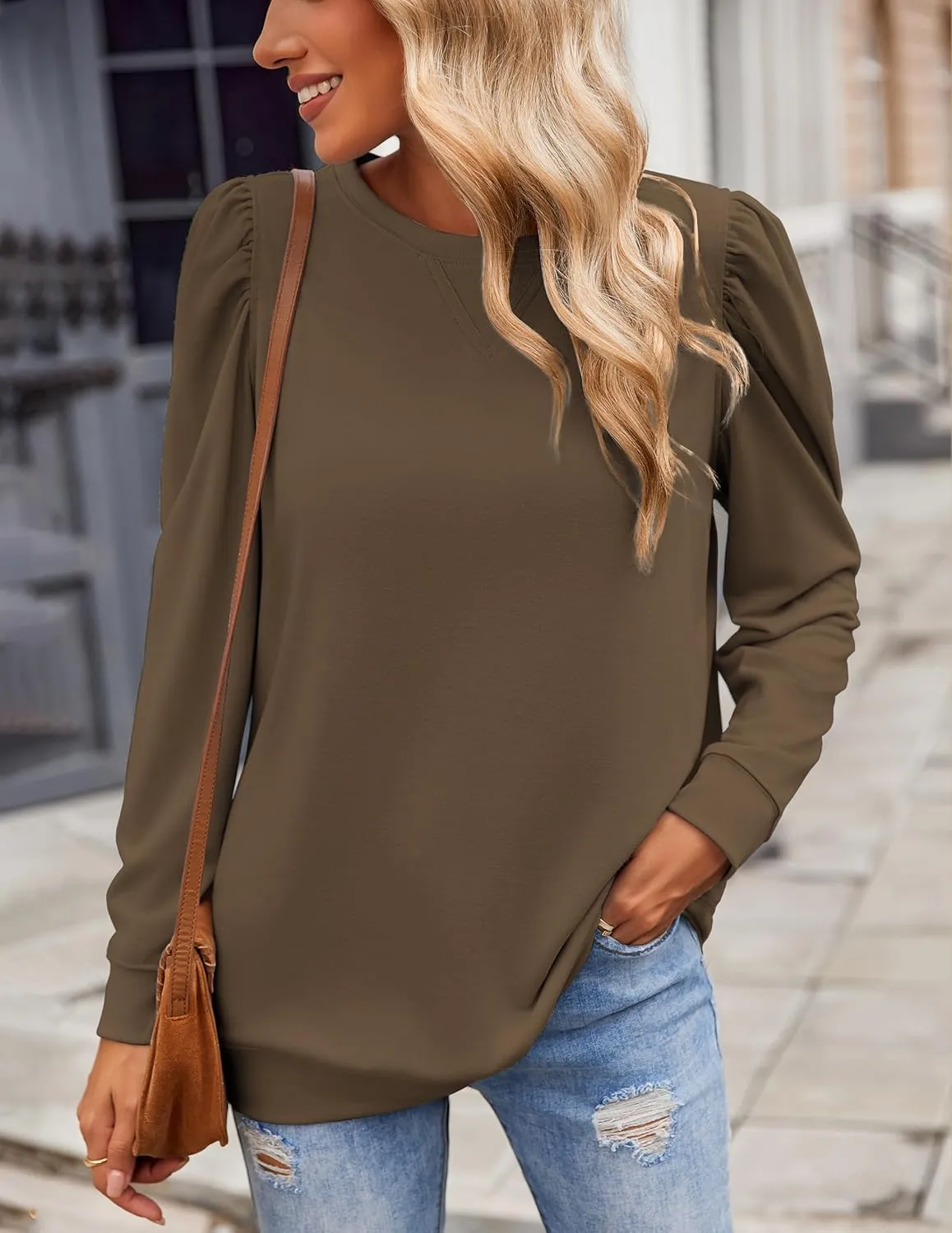 Zeagoo Tunic Tops for Women Casual Crew Neck Pullover